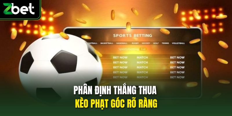 Phân định thắng thua kèo phạt góc rõ ràng